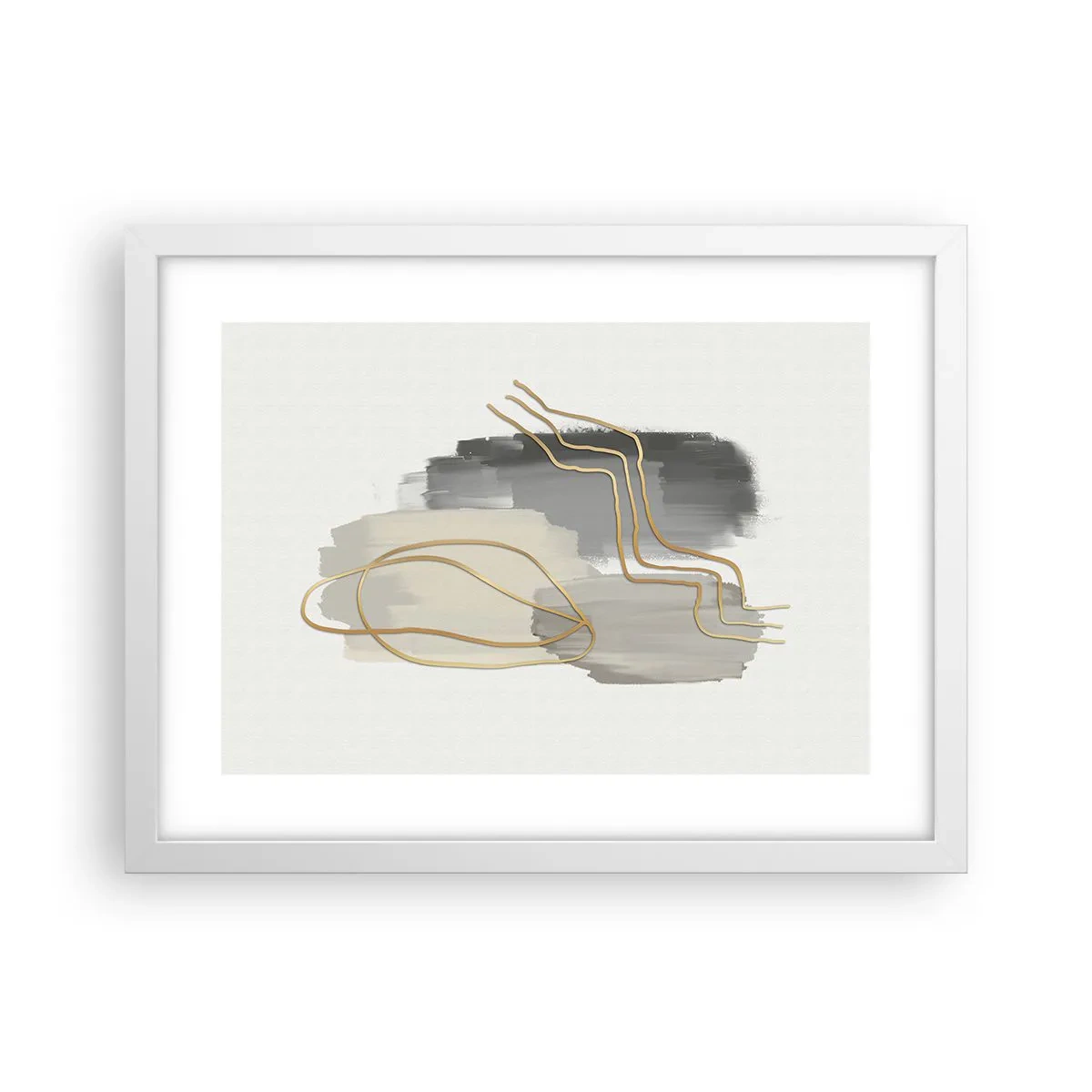 Poster in cornice bianca - Durata e movimento - 40x30 cm