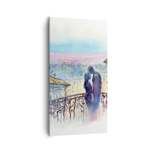 Quadro su tela - Stampe su Tela - Amanti parigini - 55x100 cm