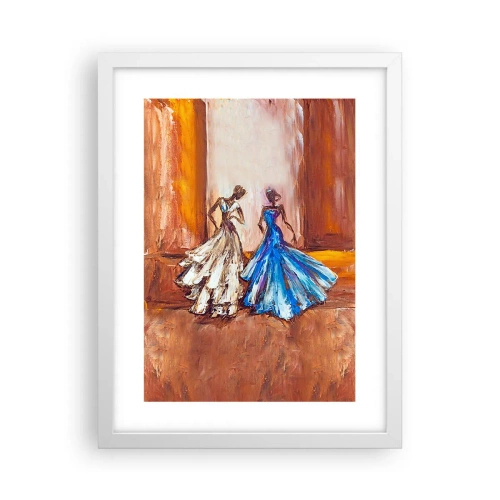 Poster in cornice bianca - Duetto armonioso - 30x40 cm