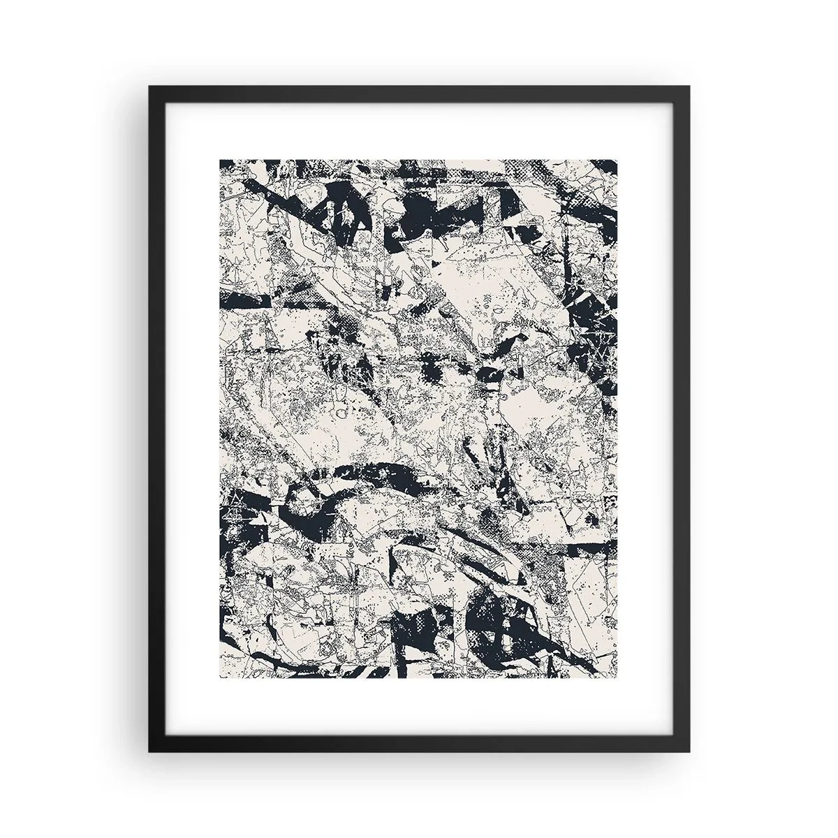 Poster in cornice nera - La compenetrazione degli opposti - 40x50 cm