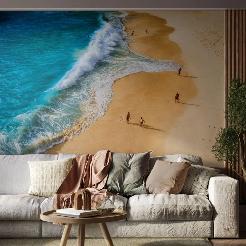 Fotomurale su misura Premium Sand - E poi il sole, la spiaggia... - Spiaggia, Riva dell'oceano, Mare