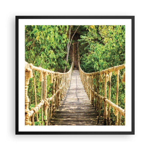 Poster in cornice nera - Sospeso nel verde - 60x60 cm