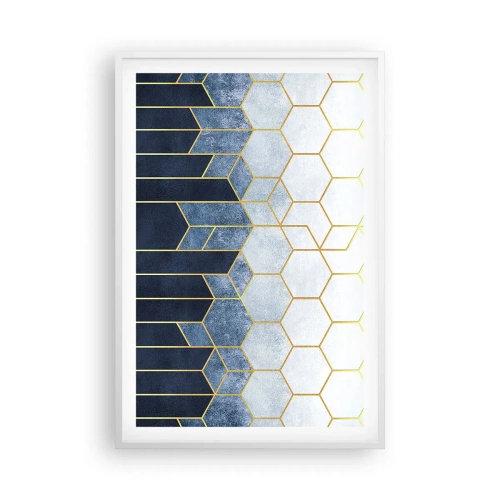 Poster in cornice bianca - Composizione a ritmo sincopato - 61x91 cm