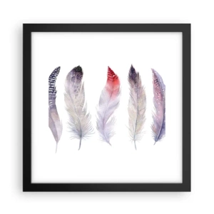 Poster in cornice nera - Delicate come una nebbia multicolore - 30x30 cm