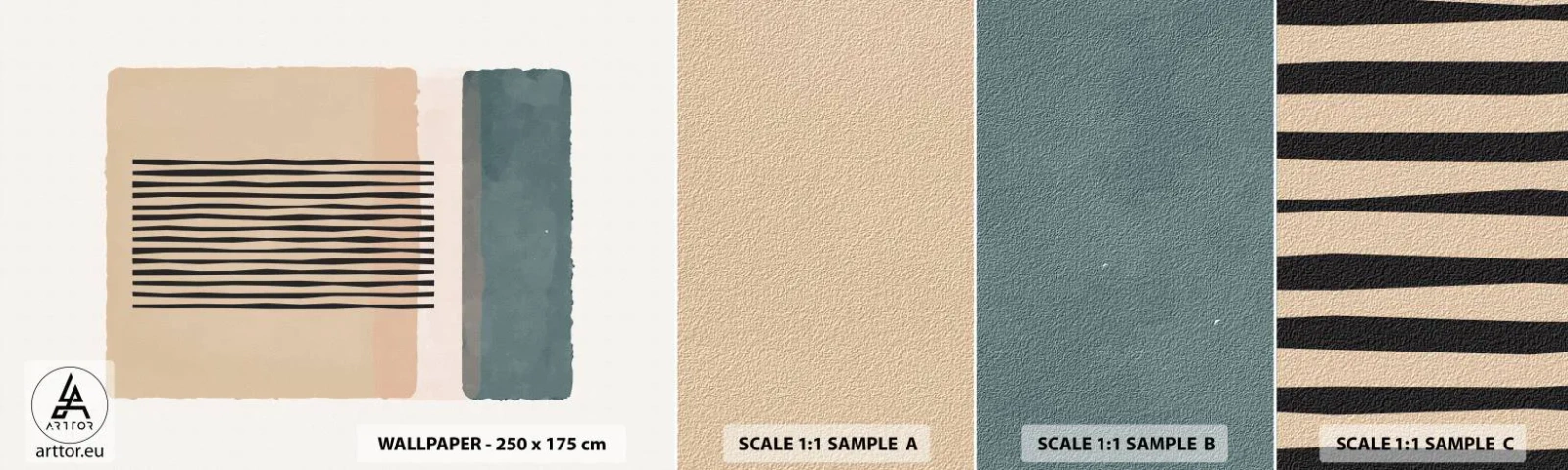 Campione di Fotomurale Adesivo Deluxe Sticker - Tutto a posto - Astrazione, Grafica, Minimalismo - 100x30 cm