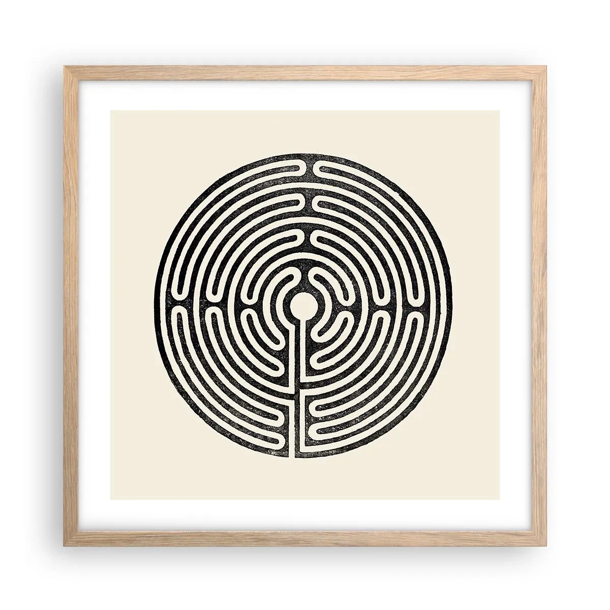 Poster in cornice rovere chiaro - Ordine misterioso - 50x50 cm