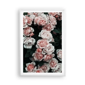 Poster in cornice bianca - Composizione di rose - 61x91 cm