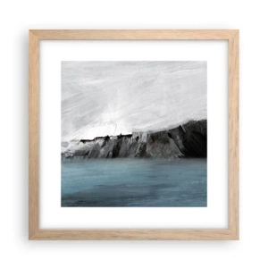 Poster in cornice rovere chiaro - Acqua-terra: lo scontro degli elementi - 30x30 cm