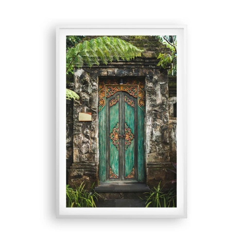 Poster in cornice bianca - Le porte verso un mondo esotico - 61x91 cm