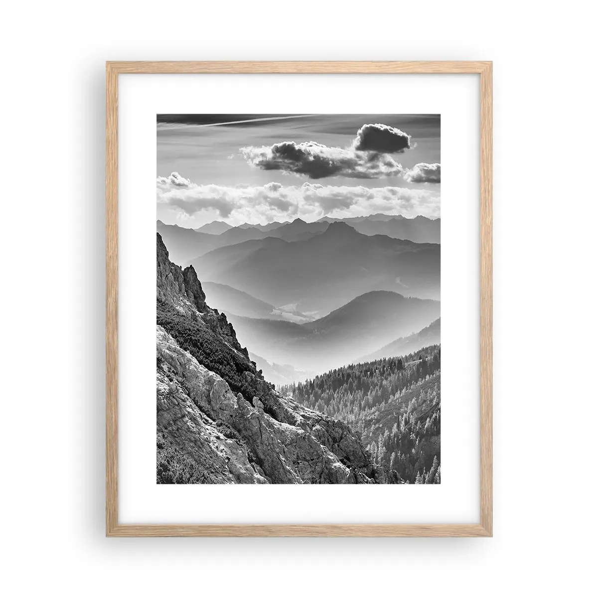 Poster in cornice rovere chiaro - Fino all'orizzonte - 40x50 cm