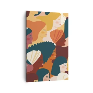 Quadro su tela - Stampe su Tela - Profili colorati di donne in vari stili - 80x120cm - Solo femminilità - Decorazione murale moderna per soggiorno e camera da letto ARTTOR