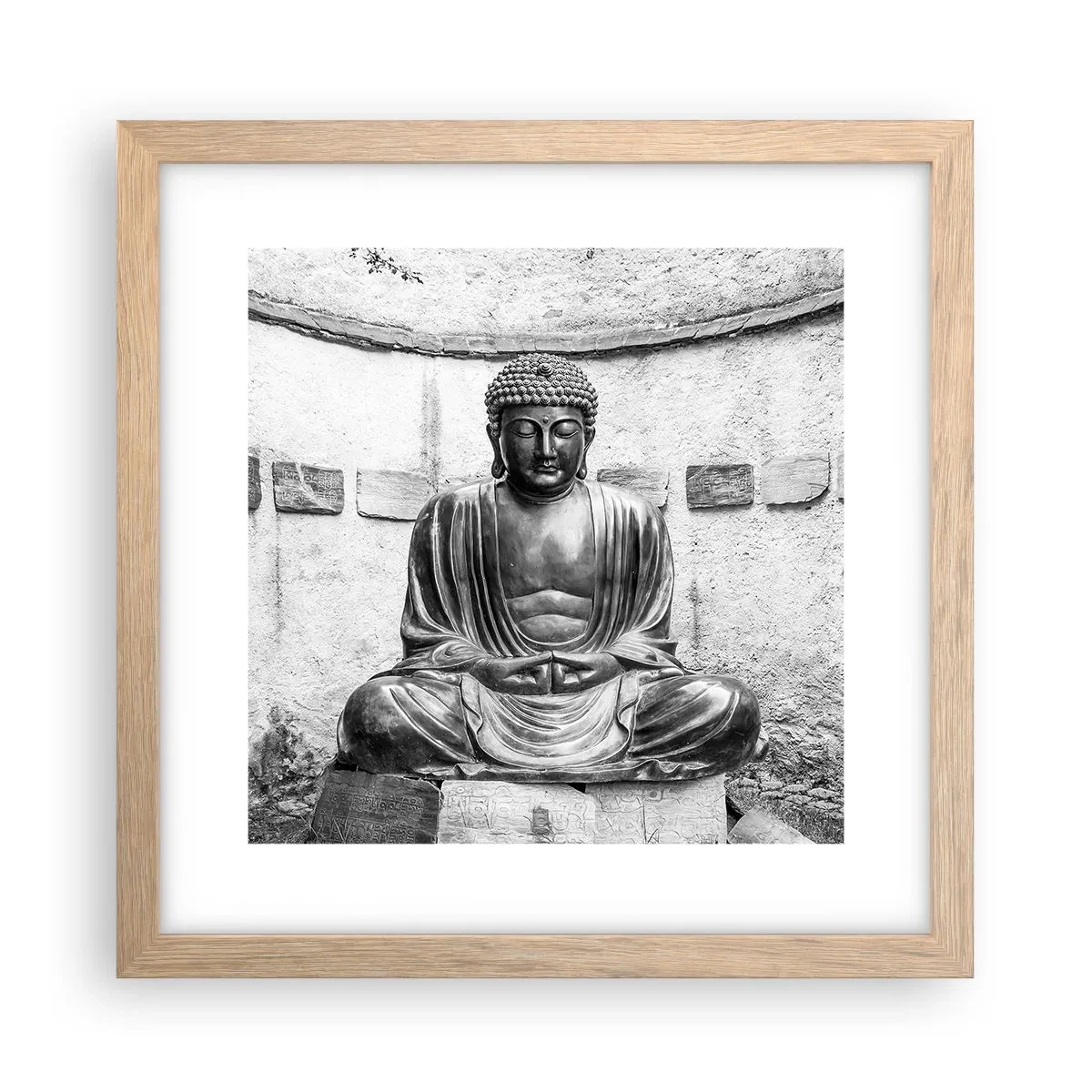 Poster in cornice rovere chiaro - Alla fonte della pace - 30x30 cm