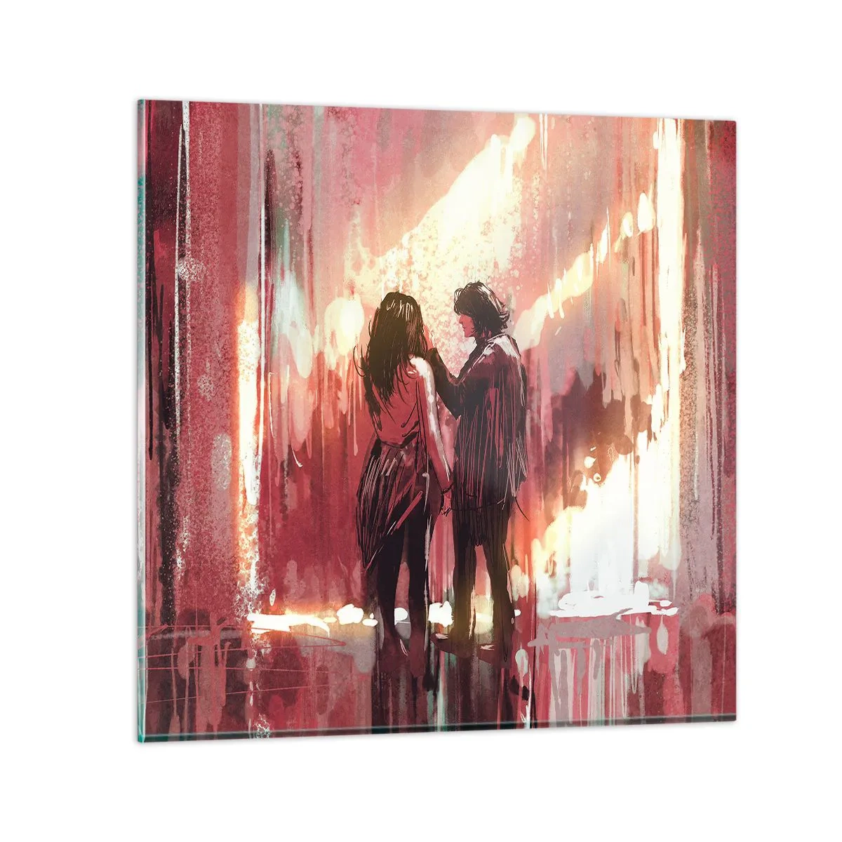 Quadro su vetro - L'eterno spettacolo dell'amore - 70x70 cm