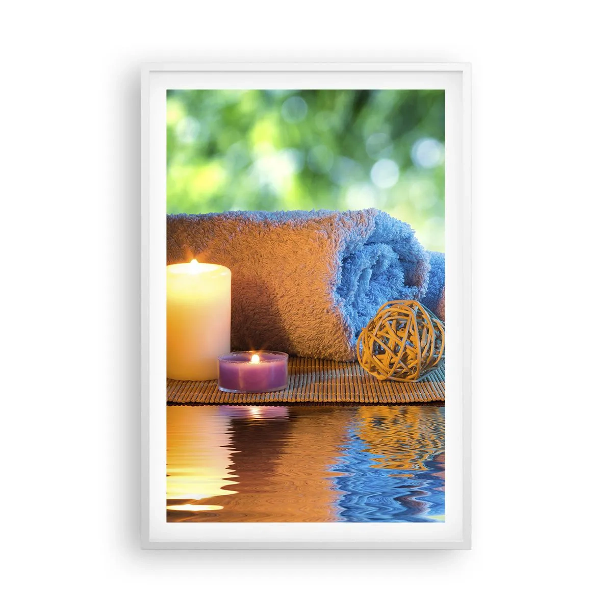 Poster in cornice bianca - Tempo per il corpo - 61x91 cm