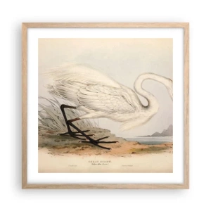 Poster in cornice rovere chiaro - La signora nel canneto - 50x50 cm