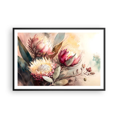 Poster in cornice nera - Di profilo e di fronte - 91x61 cm