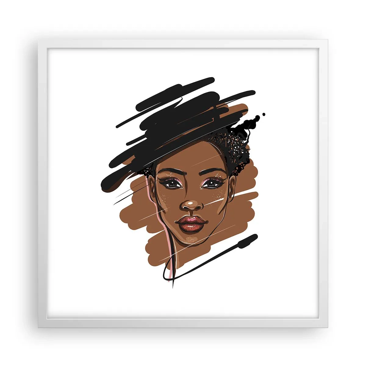 Poster in cornice bianca - Dolce come la cioccolata - 50x50 cm