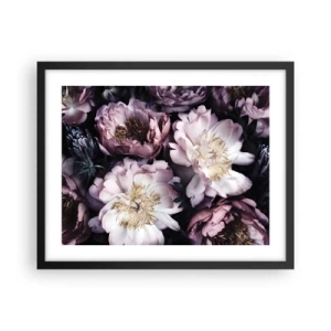 Poster in cornice nera - Bouquet nel vecchio stile - 50x40 cm