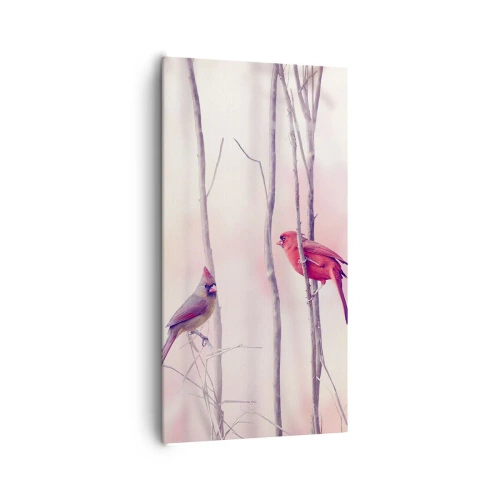 Quadro su tela - Stampe su Tela - Il racconto del bosco rosa - 65x120 cm