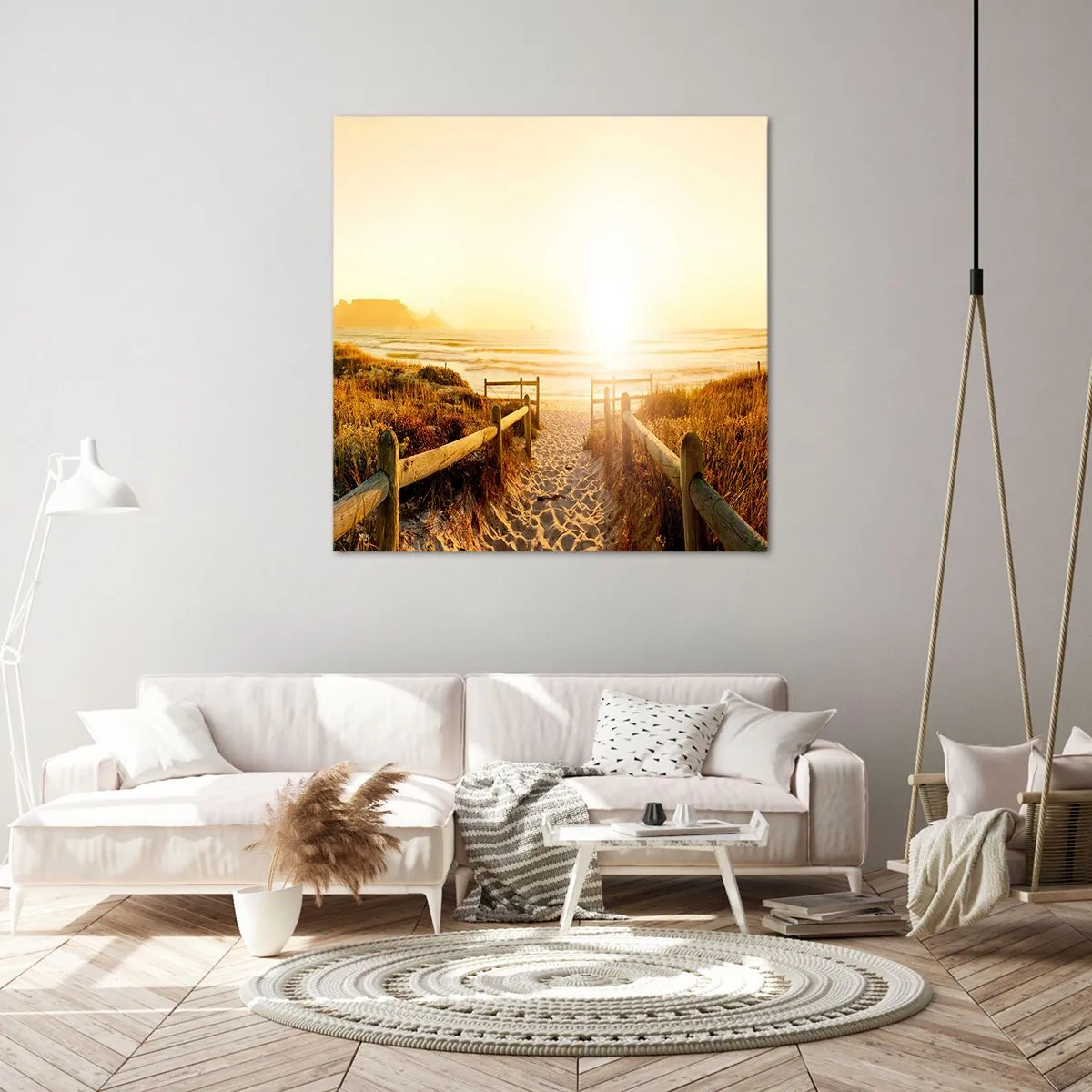 Quadro su tela - Stampe su Tela - Attraverso la duna, verso il sole - 30x30 cm