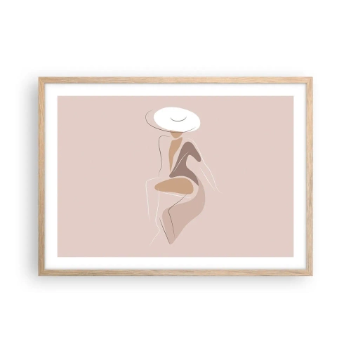 Poster in cornice rovere chiaro - Essere una dama - 70x50 cm