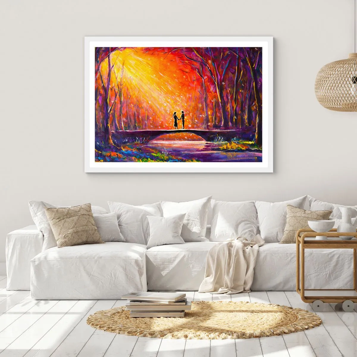 Poster in cornice bianca - Anche il cielo li ama - 50x40 cm