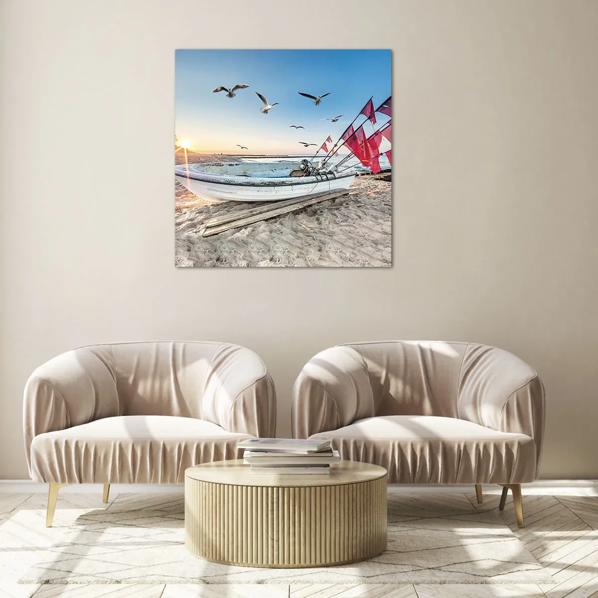 Quadro su vetro - Meritato riposo - 50x50 cm