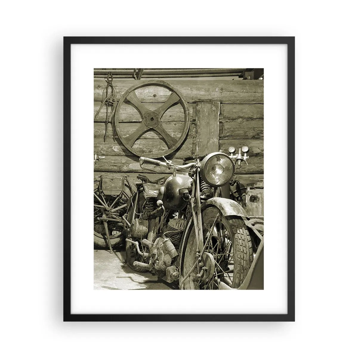 Poster in cornice nera - Nel capanno di zio Alfredo - 40x50 cm