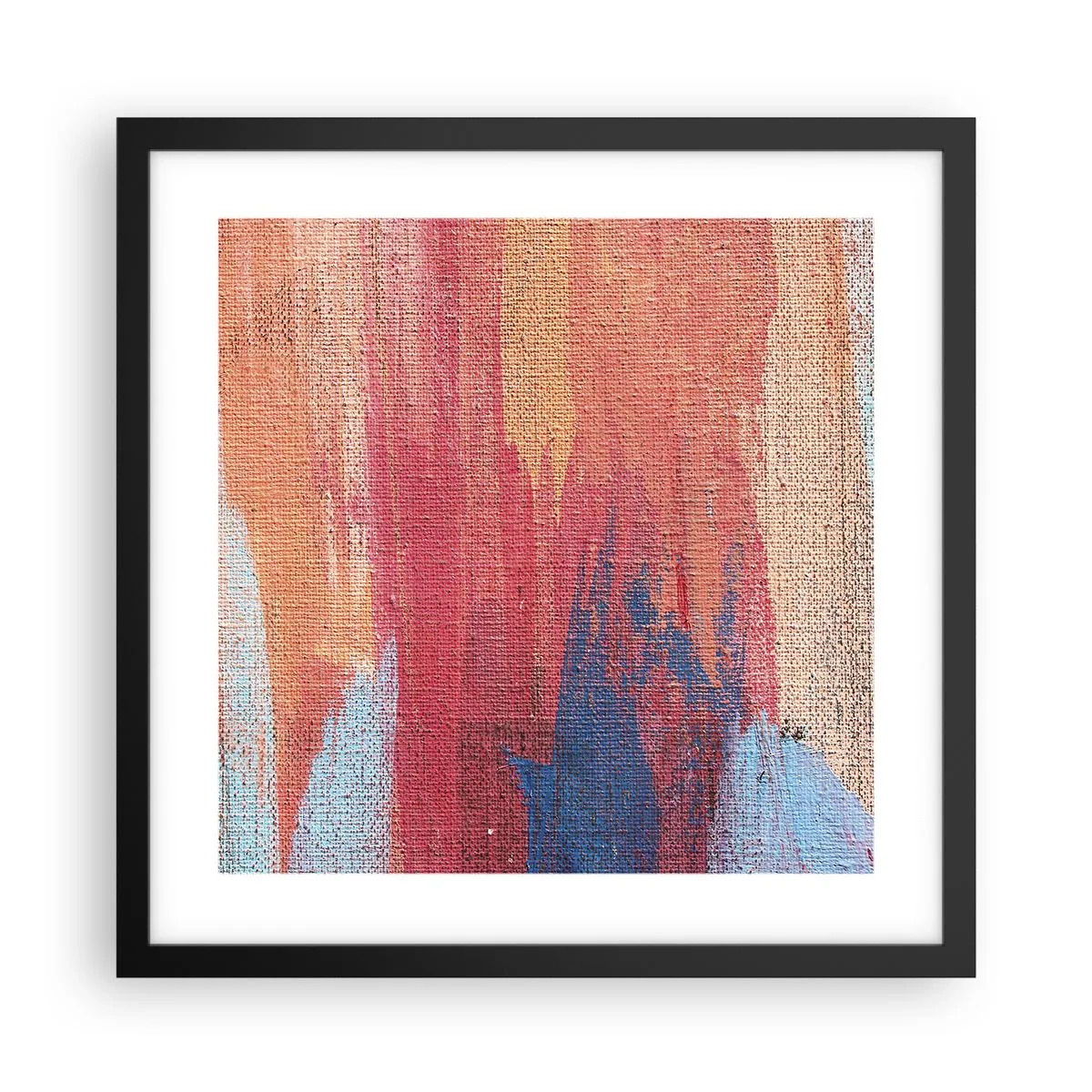 Poster in cornice nera - Colando con l'arcobaleno - 40x40 cm