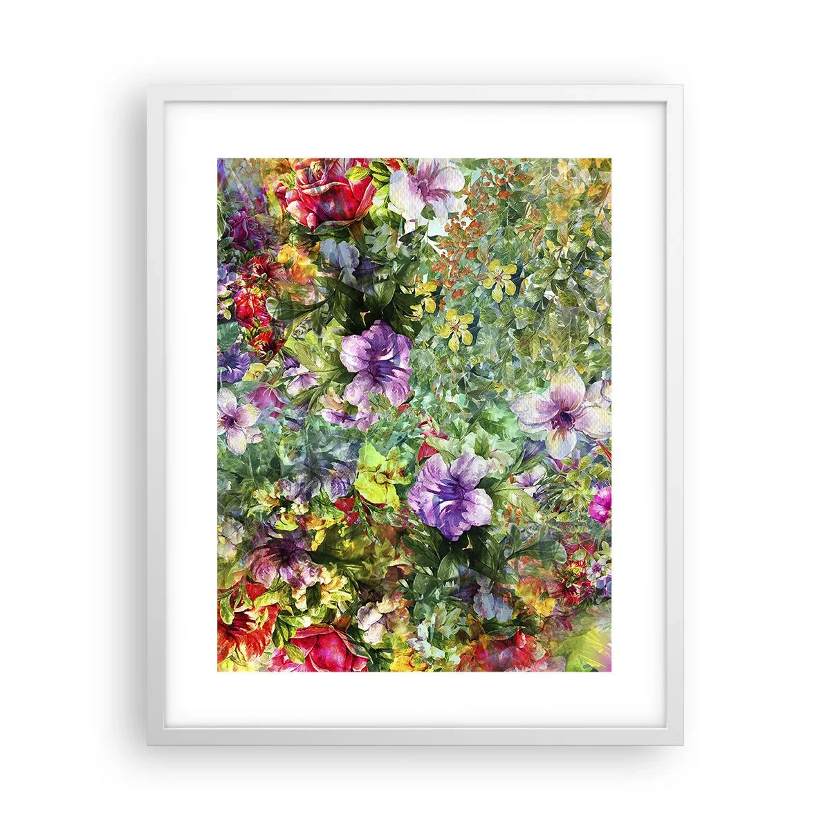 Poster in cornice bianca - Perdersi nei fiori - 40x50 cm