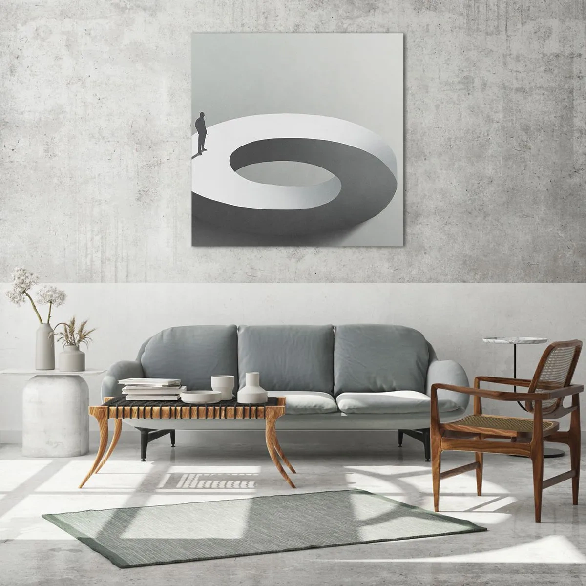 Quadro su vetro - Prova a cavartela - 50x50 cm