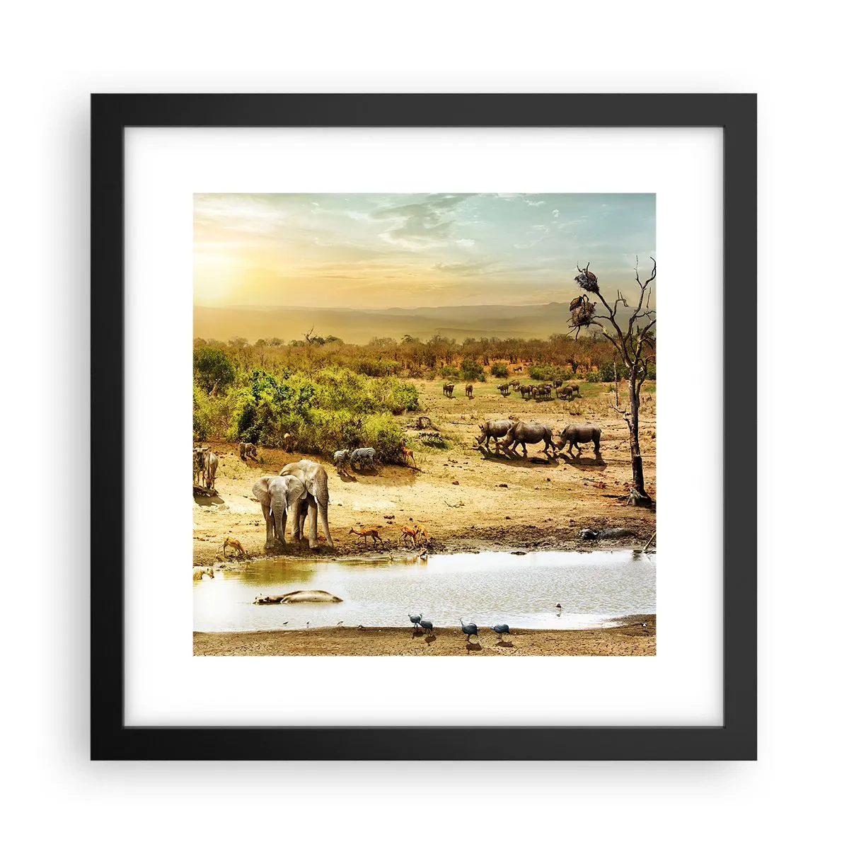 Poster in cornice nera - "Un fiume usciva da Eden…" - 30x30 cm