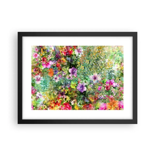 Poster in cornice nera - Perdersi nei fiori - 40x30 cm