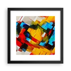 Poster in cornice nera - Intreccio multicolore - 30x30 cm