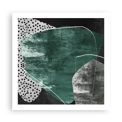 Poster - Astrazione colorata con petalo d'oro - 60x60 cm