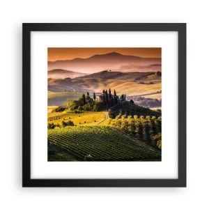 Poster in cornice nera - Arcadia: paesaggio toscano - 30x30 cm