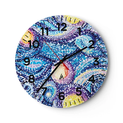 Orologio da parete - Orologio in Vetro - Dal quadro di Van Gogh - 30x30 cm