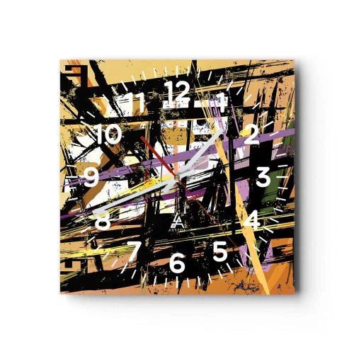 Orologio da parete - Orologio in Vetro - Taglio netto - 30x30 cm
