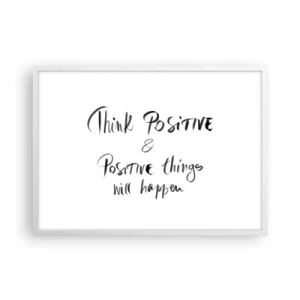 Poster in cornice bianca - Come vivere? - 70x50 cm