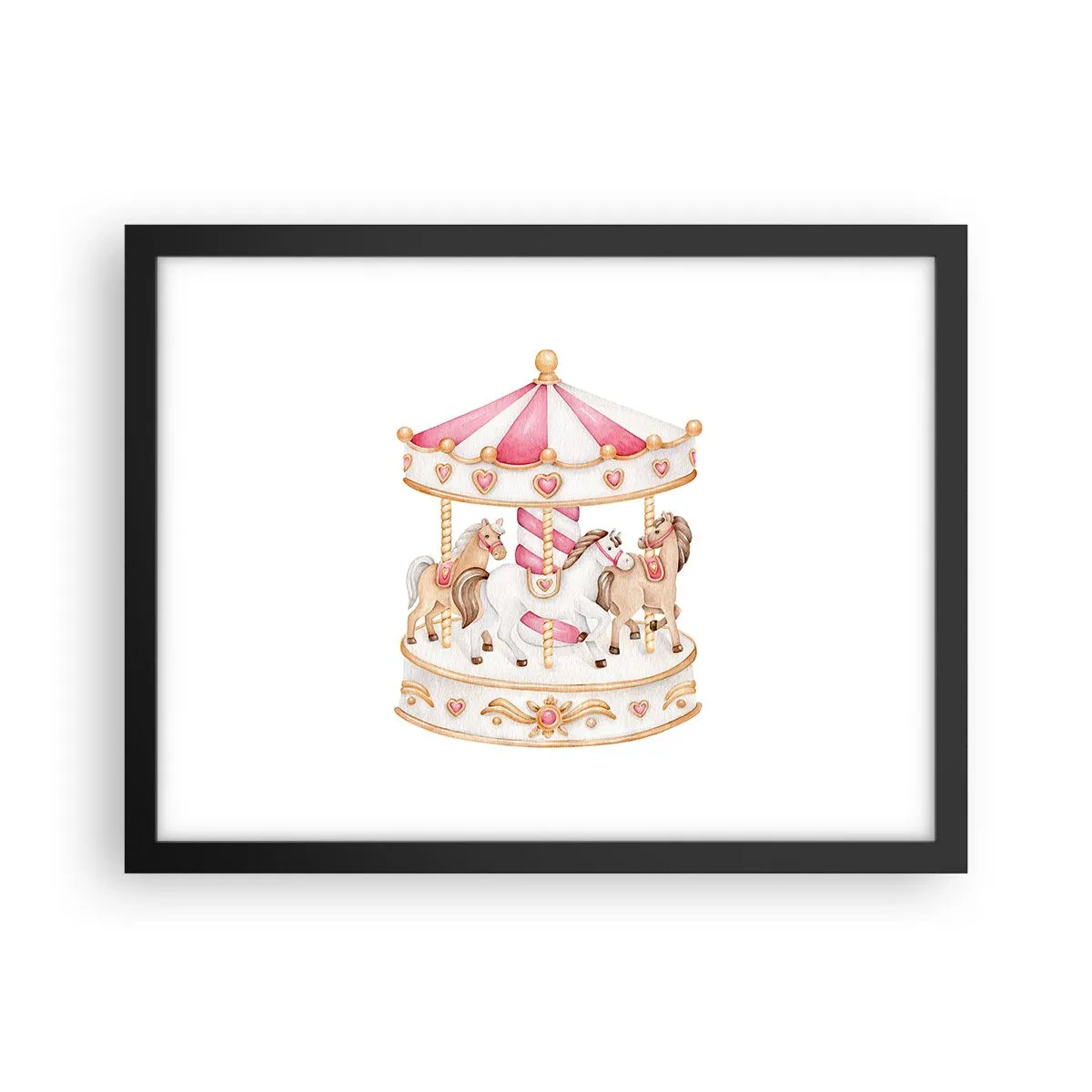 Poster in cornice nera - Il dolce mondo dell'infanzia - 40x30 cm