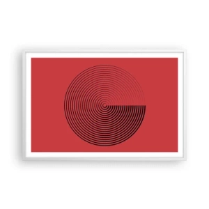 Poster in cornice bianca - Movimento circolare - 91x61 cm