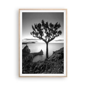 Poster in cornice rovere chiaro - Pace fino all'orizzonte - 70x100 cm