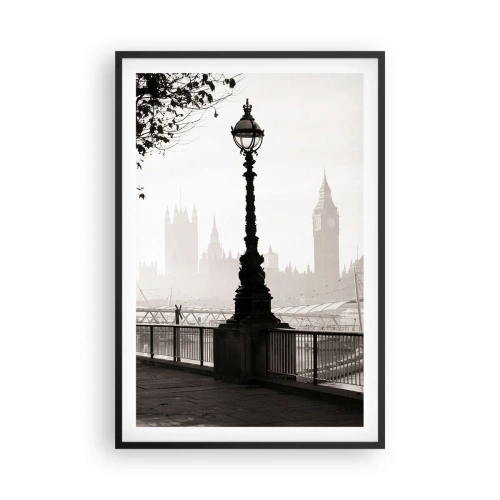 Poster in cornice nera - Un mattino a Londra - 61x91 cm