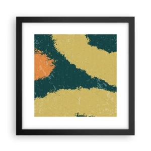 Poster in cornice nera - Astrazione: movimento lento - 30x30 cm