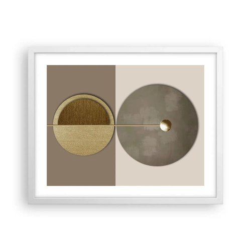 Poster in cornice bianca - Equilibrio perfetto - 50x40 cm