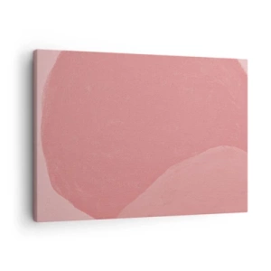 Quadro su tela - Stampe su Tela - Delicata astrazione nei toni del rosa, forme organiche e minimalismo - 70x50cm - Composizione organica in rosa - Decorazione murale moderna per soggiorno e camera da letto ARTTOR