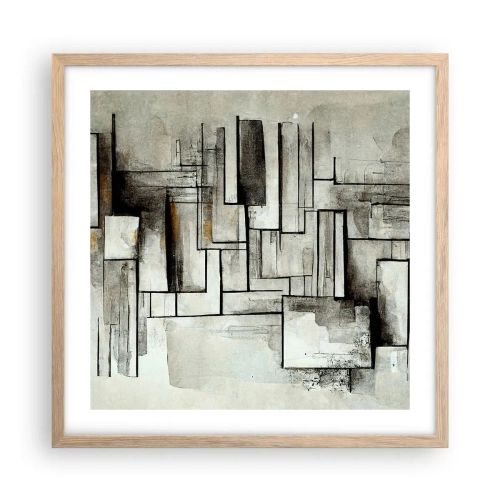 Poster in cornice rovere chiaro - La forza della semplicità - 50x50 cm