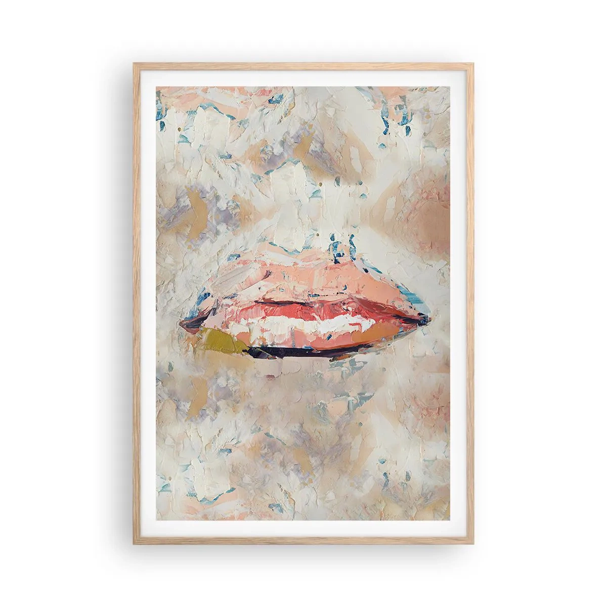 Poster in cornice rovere chiaro - Risveglia i sensi - 70x100 cm