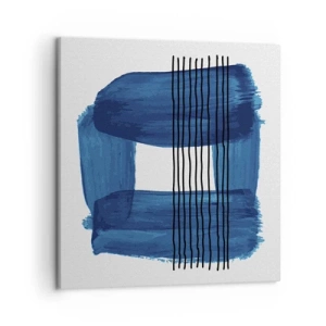 Quadro su tela - Stampe su Tela - Composizione blu e nera - 50x50 cm