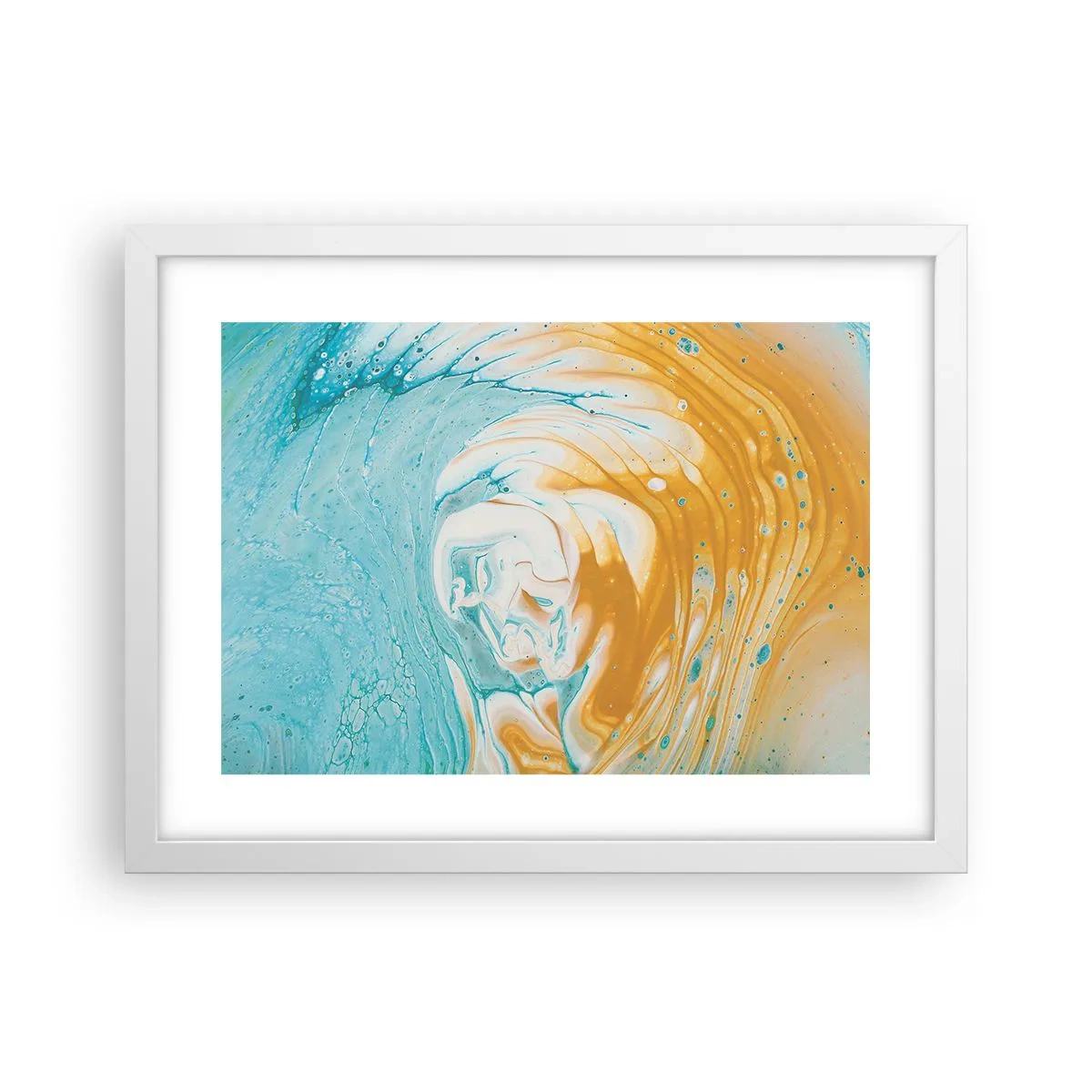 Poster in cornice bianca - Vortice pastello - 40x30 cm